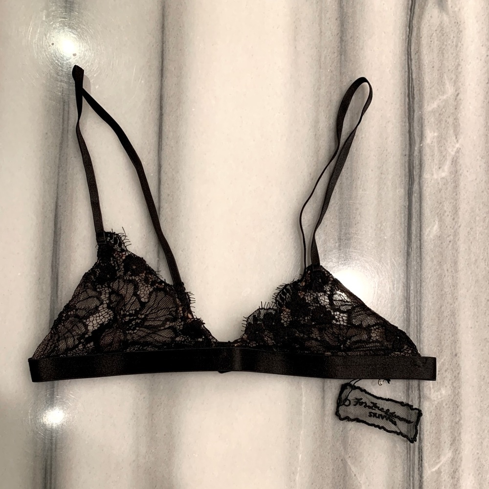 For Love And Lemons Black Lace Bra